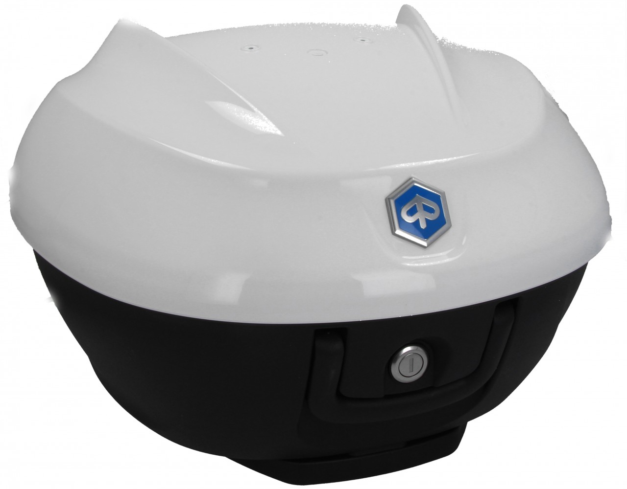 Top Case Kit 36 l. White Luna 533 Original Piaggio for Beverly HPE (incl. mounting plate)