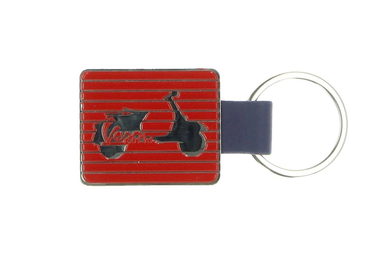 Vespa keychain, Vespa Servizio red