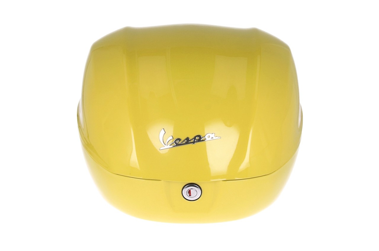 Topcase Kit 32L yellow (L08), back cushion black for Vespa Primavera