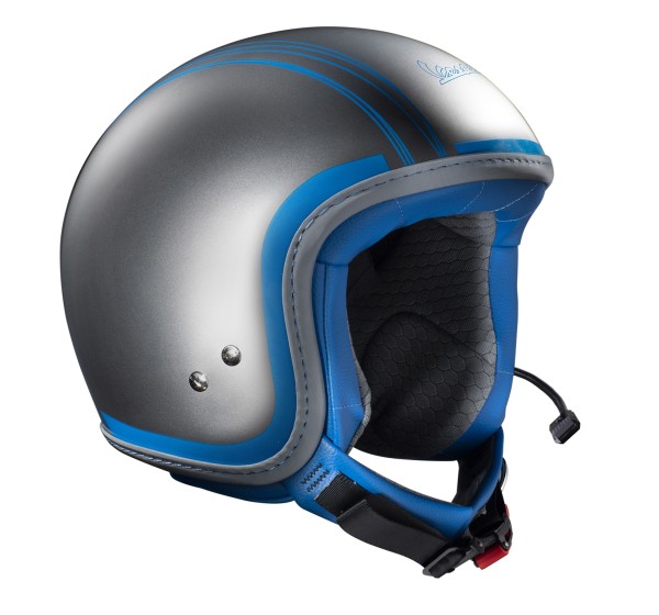 Vespa jet helmet Elettrica Tech blu (Bluetooth) silver