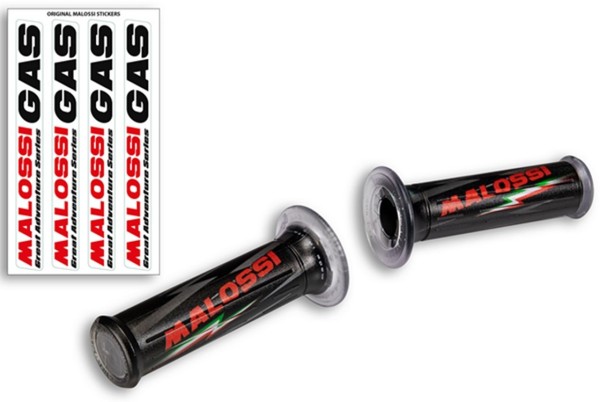 Grips MALOSSI for Vespa GTS/GTS Super/GT/GT L 125-300cc, black, without handlebar end opening