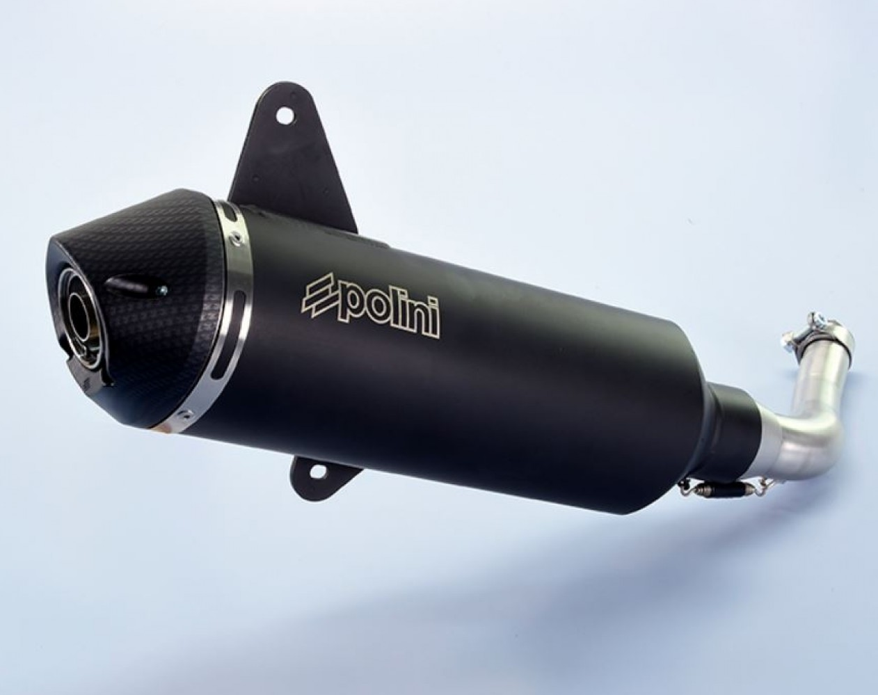 Polini exhaust system black for Vespa 300 GTS, GTV E4 2017-2019
