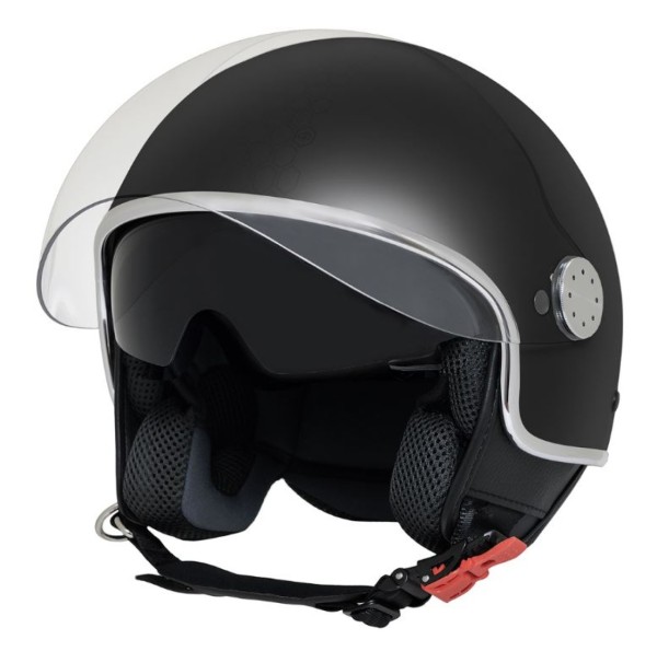 Piaggio PFJ Mirror jet helmet black matt