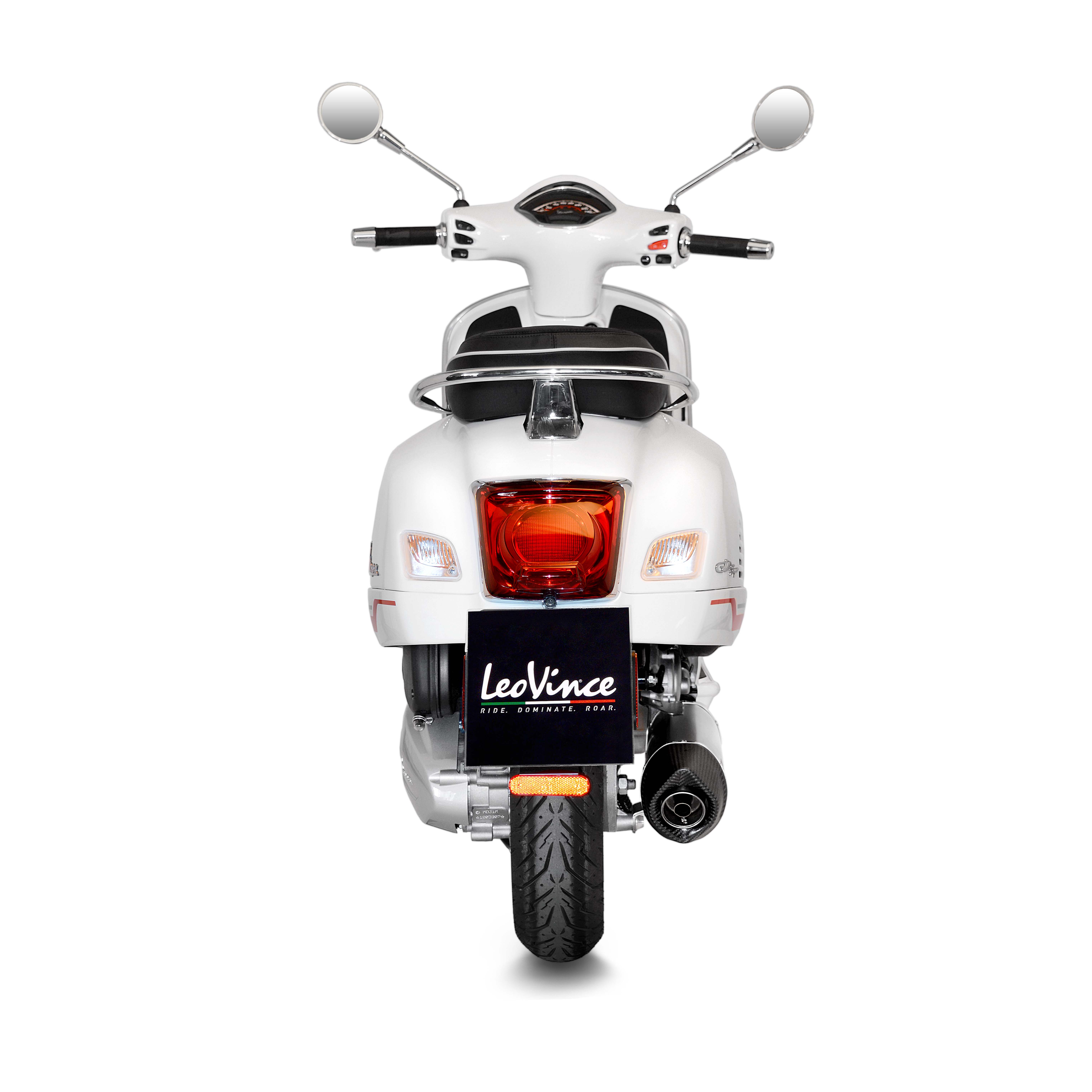 LeoVince exhaust system LV One Evo, stainless steel, silver, complete  system, for Vespa 300 GTS Euro 5