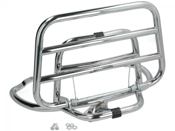 Luggage Rack Rear Foldable Vespa Primavera / Sprint / Elettrica - Chrome