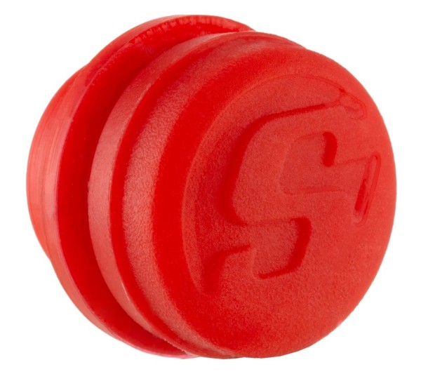 Cover cap for handlebar end weights, red