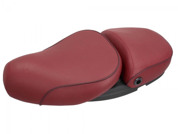 Vespa 2-seater genuine leather seat red for LX 50-150cc Touring, ET2/ET4 /LX/LXV/S 50-150cc-